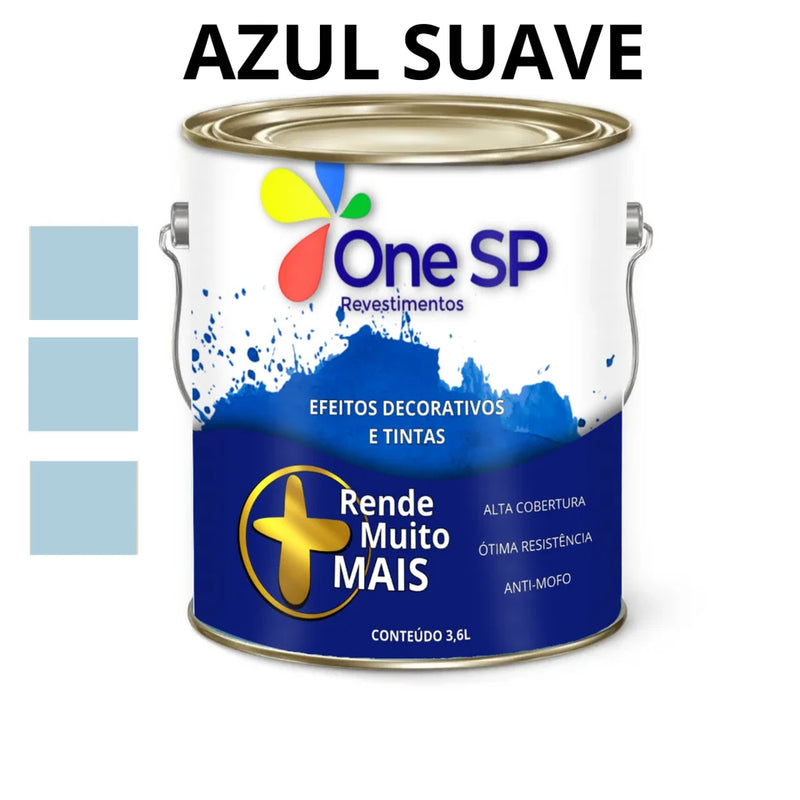 OneSP Acrílica Latex Tinta Parede Cor Azul Suave 3,6L