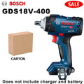 Bosch-Chave de impacto recarregável, alto torque de lítio sem escova 400N.m, Chave elétrica GDS 18V-400, Ferramentas elétricas sem fio, 18V