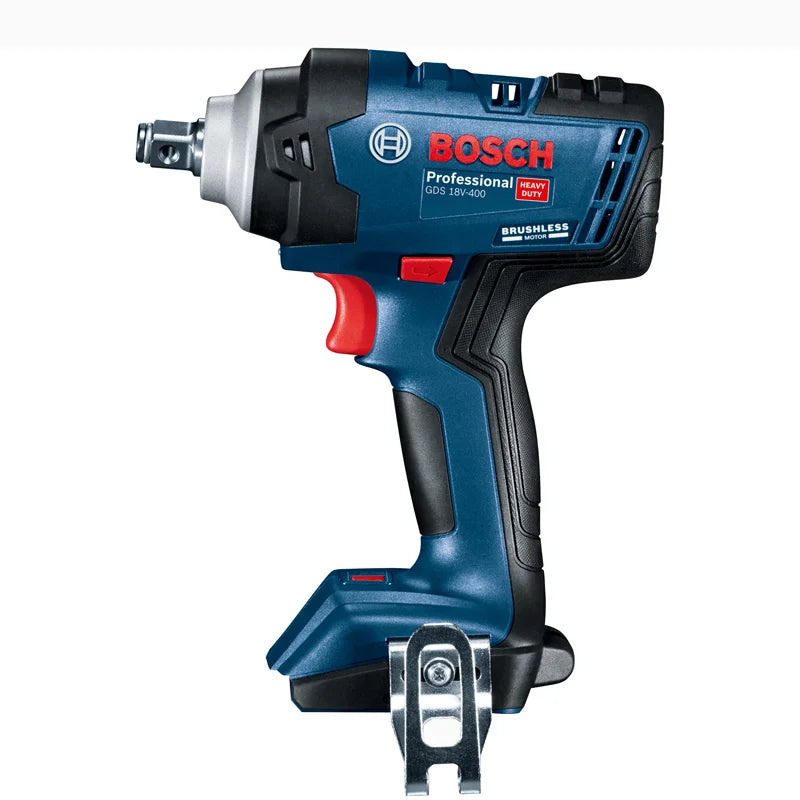 Bosch-Chave de impacto recarregável, alto torque de lítio sem escova 400N.m, Chave elétrica GDS 18V-400, Ferramentas elétricas sem fio, 18V