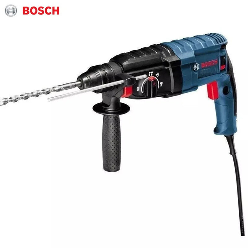 Bosch GBH2-28 D Martelo Elétrico de Grau Profissional Potente Martelo Elétrico Broca, Martelo, Cinzel e Alça Ajustável