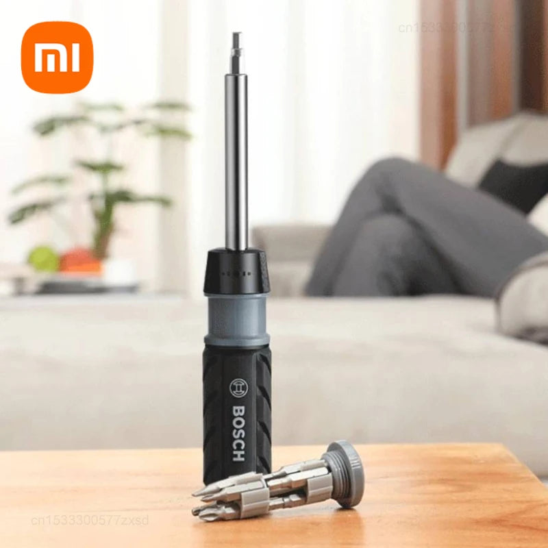 Xiaomi Bosch-Multifuncional Ângulo Ratchet Chave De Fenda, Conjuntos De Chave De Fenda Profissional, Ferramenta De Manutenção Portátil Com Bits, 10 em 1