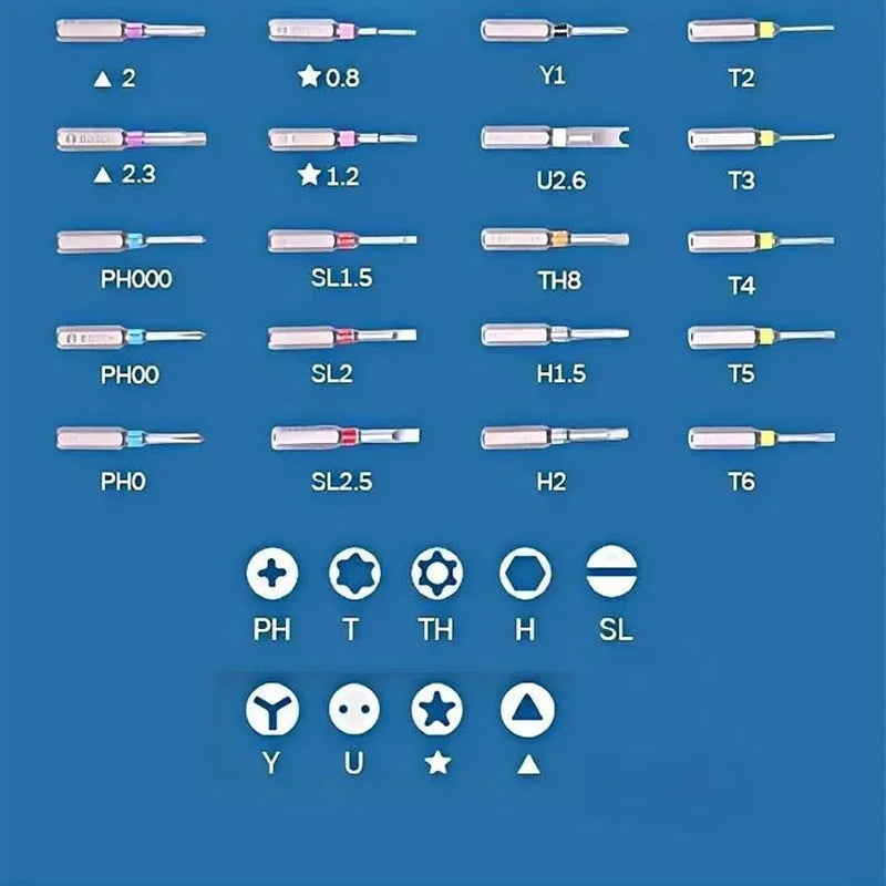 Conjunto de brocas de parafuso de precisão Bosch para ferramenta manual de reparo de chave de impacto e broca Ferramentas manuais de reparo de 42 peças 2607002835